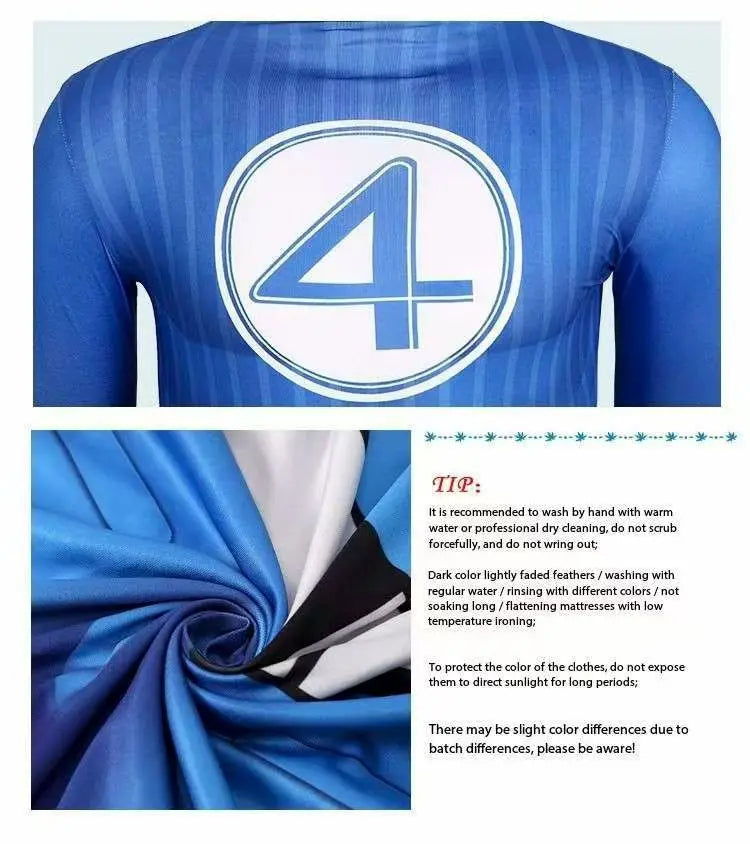 Fantastic Four Thunderbolt Fire Jonathan Cosplay Costume Mister Fantastic Halloween Carnival Party Christmas Play Role Clothing