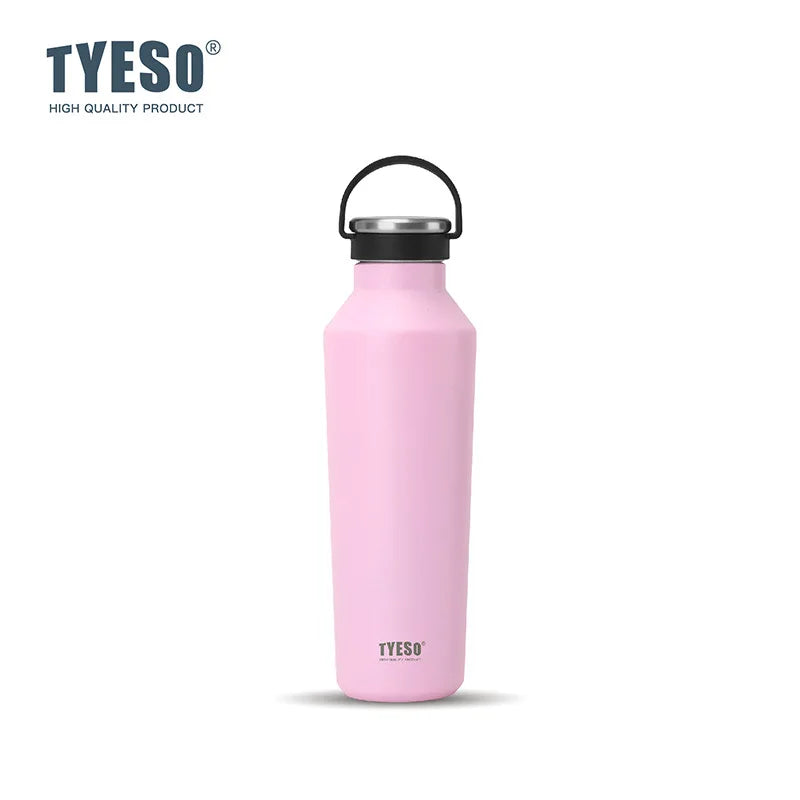 Tyeso Stainless Steel Vacuum Insulated Water Bottle Portable Durable  Leak-Proof for Outdoor Sports Matte Finish Carry Handle