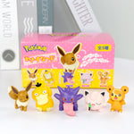 Pokemon Figure Toys Fuecoco Mew Gengar Sylveon Sprigatito 4-6pcs PVC Model Dolls Cute Small Desktop Decoration Gifts With Box