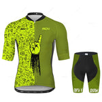 2025 RCN Pro Team Cycling Jersey Set – Men’s Short Sleeve Road Bike & MTB Racing Kit, Breathable Summer Bicycle Clothing with Bib Shorts