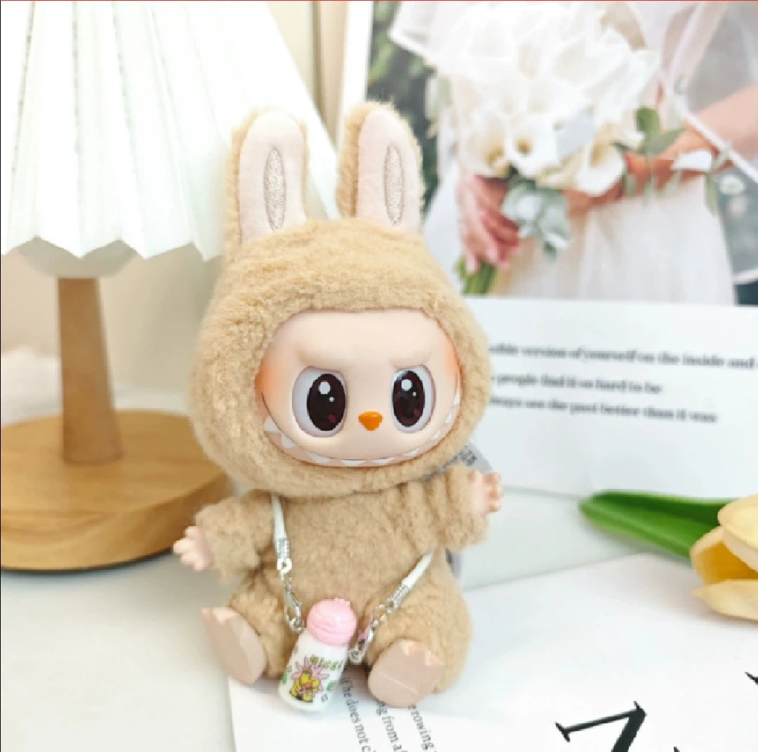 For Labubu'S Clothes Striped sweater outfit Match with hat pendant  Can match according to your preferences Labubu Accessories