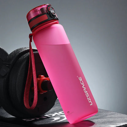 UZ Sports Water Bottle BPA Free Portable Leakproof Shaker Bottle Tritan Plastic Drinkware 500/1000ML Jug for Camping Gym School