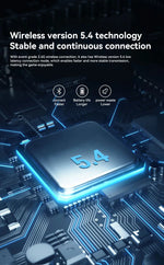 B500 Over Ear Headset Bluetooth5.4 Wireless Stereo Gaming Earphone Built-in Mic RGB Light Low Latency Headphone For PC