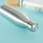 Single Layer Stainless Steel Canteen Kettle Outdoor Camping Hiking Water Bottle Portable Large Capacity Leakproof Drinking Bottl