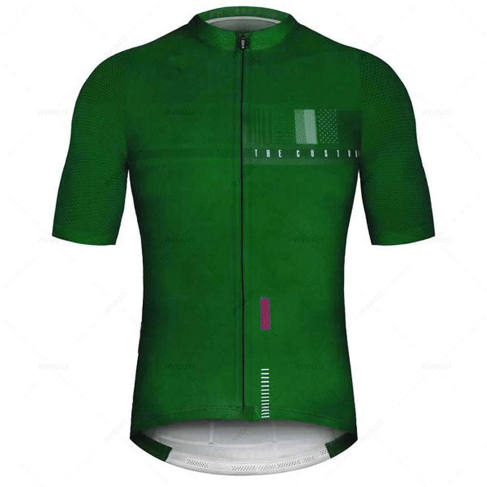 New Pro Team Men’s Cycling Jersey Set – Breathable Anti-UV Short Sleeve Bicycle Clothing Maillot Ciclismo