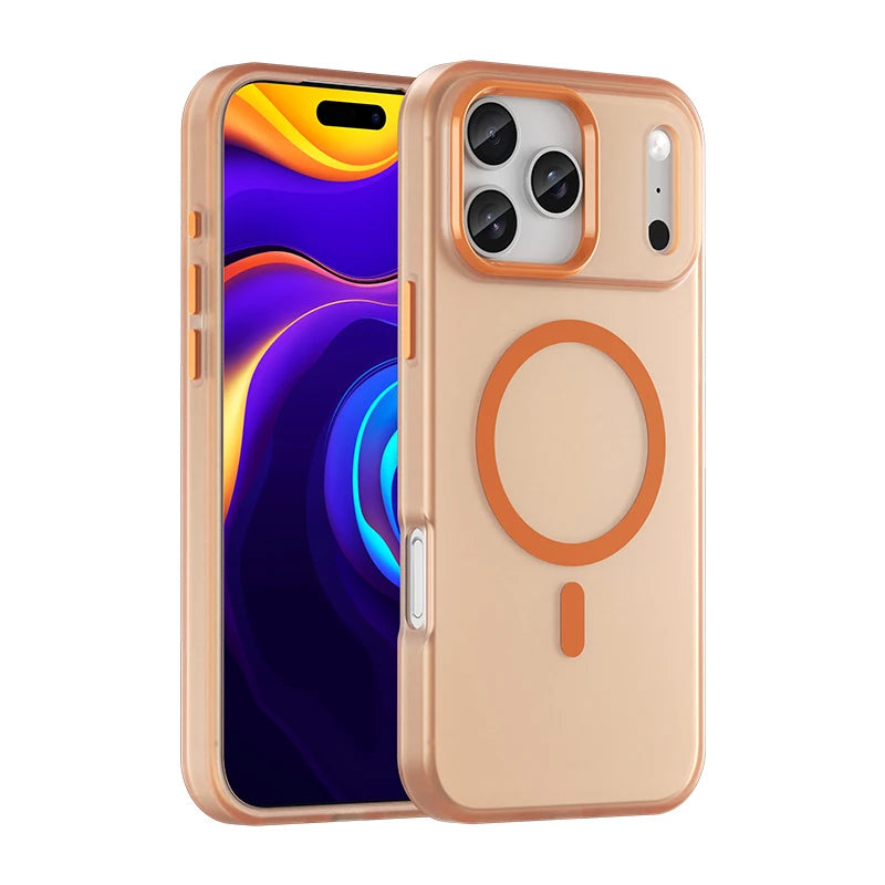 Shockproof Matte Transparent Case For Magsafe Case For iPhone 17 Pro Max 17 Air 17 Pro 17 Wireless Charge TPU Soft Cover Funda