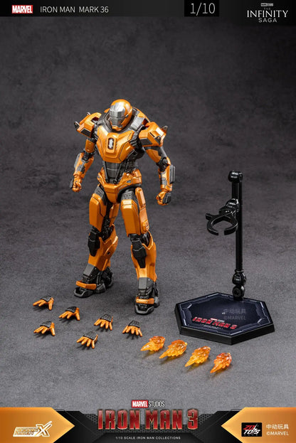 ZD Toys Iron Man Action Figure Mark 35 Red Snapper Iron Man MK 24 MK 22 MK 47 Tony Stark Ironman Figure Action Collect Toy Gift