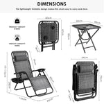 Homfa Folding Sun Lounger Set with Table