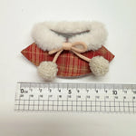 17cm Labubu doll Clothes Macaron Sitting Party Christmas Checkered Plush Cloak Clothes labubu V2 clothes Christmas costumes