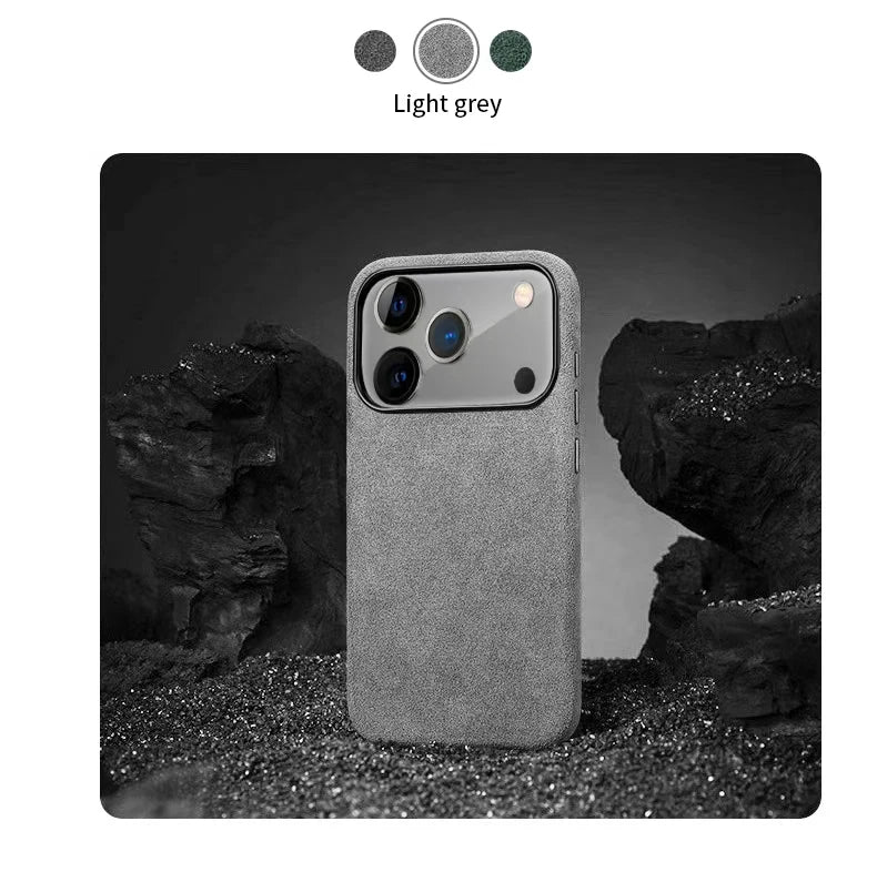 Premium Genuine Italy Imported Alcantara Magnetic Case for iPhone 17Pro 17Air 17 Pro Max with MagSafe Business Soft Touch Cover