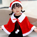 Christmas Shawl Performance Clothing Santa Claus Christmas Cloak Children's and Adults Christmas Cloak Velvet Christmas Costume