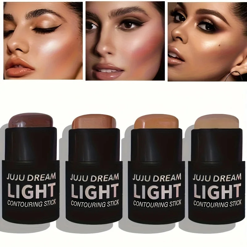 Long-Lasting Contour Stick: Matte Bronzer, Nose Sculpting Stick and Face Defining Solid Contour Cream - Travel-Friendly Design