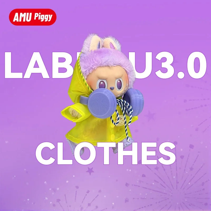 Doll Clothes: Baby Clothes Third Generation, Front High Energy Set, Sitting Party, Macaron,Only clothes