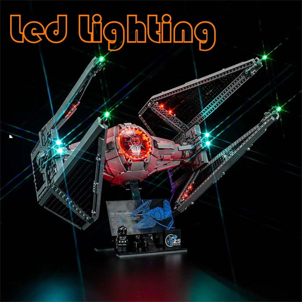 Lighting Set For LEGO 75382 TIE Interceptor Return of the Jedi Starsing Wars Not Include Building Blocks (Only Led Light Kit)