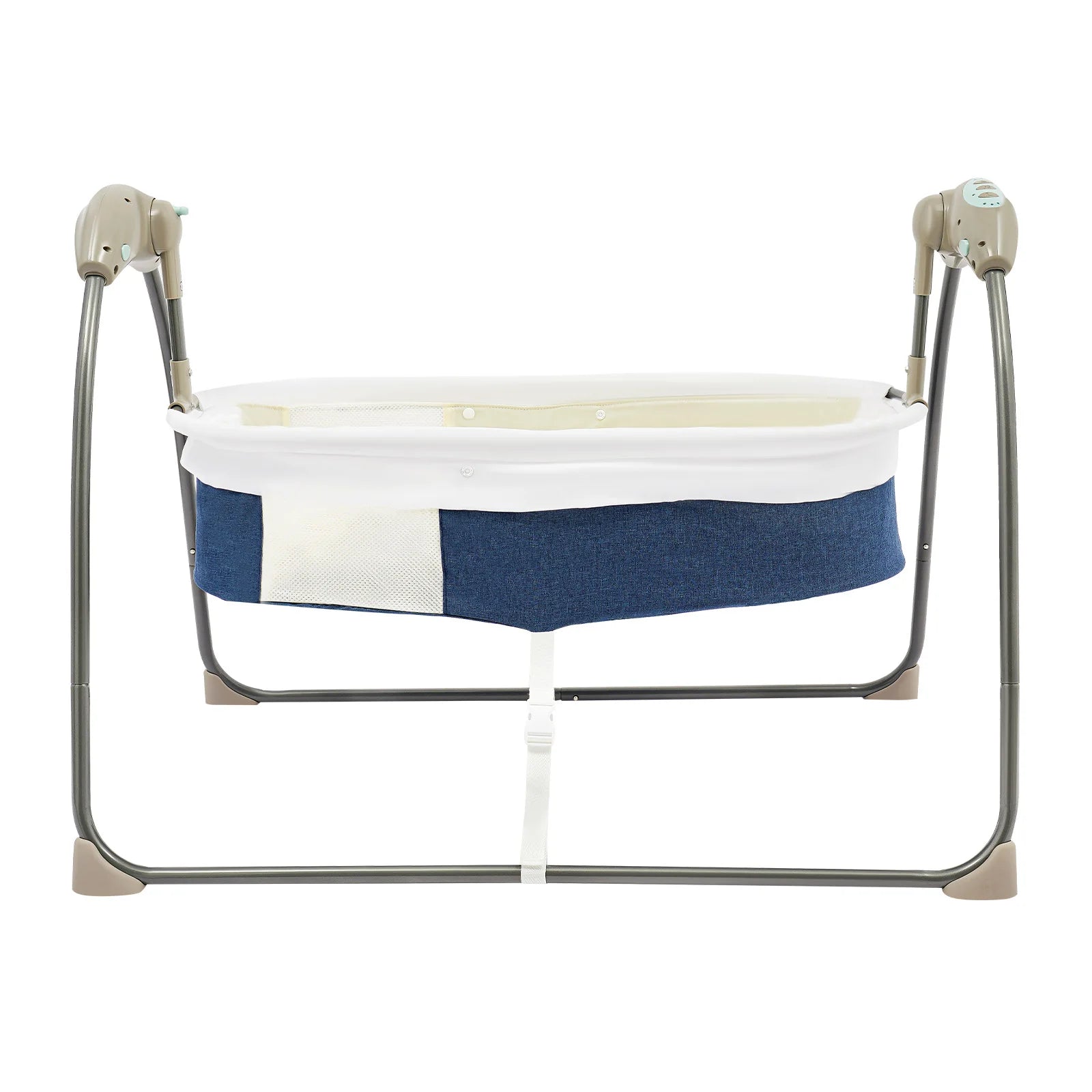 Portable Electric Baby Bed Cradle 0–12 Months – Blue