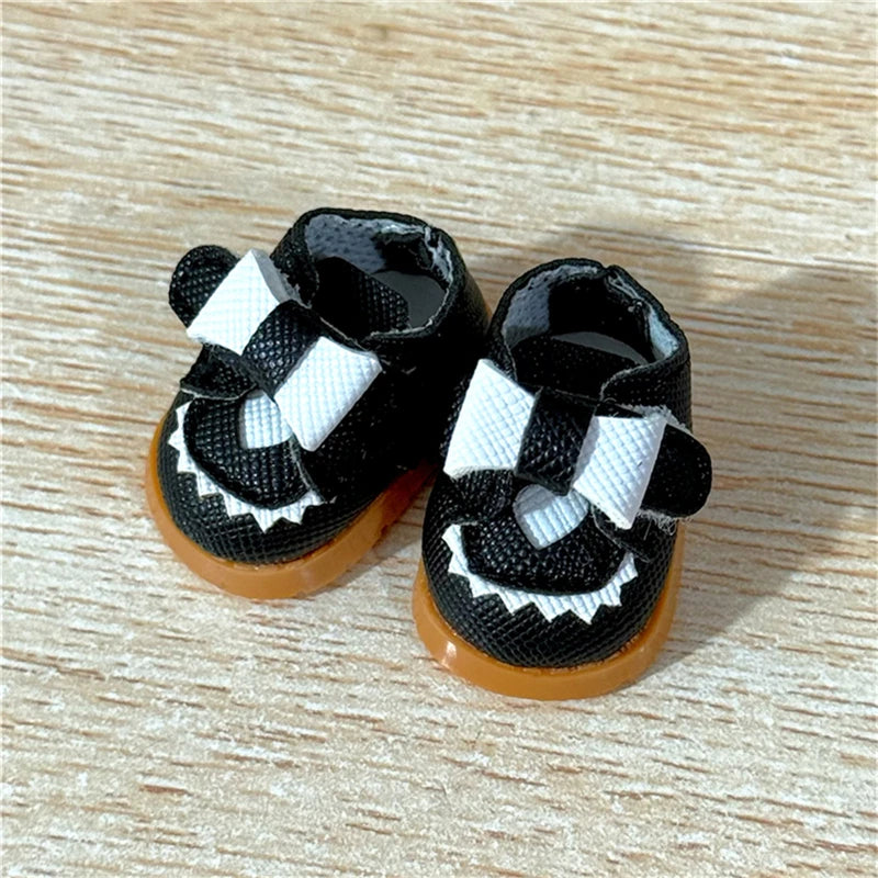 17cm For Labubu Doll Clothing Skirt Bowhair Accessory Set Retro Bib Pants Clothes Luxury Messenger Bag Shoes Set Sitting Party