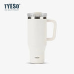 Tyeso 900/1200ML Tumbler Bottle Stainless Steel Car Mug With Handle Straw Thermal Iced Travel Vacuum Insulated Coffee Hot Cup
