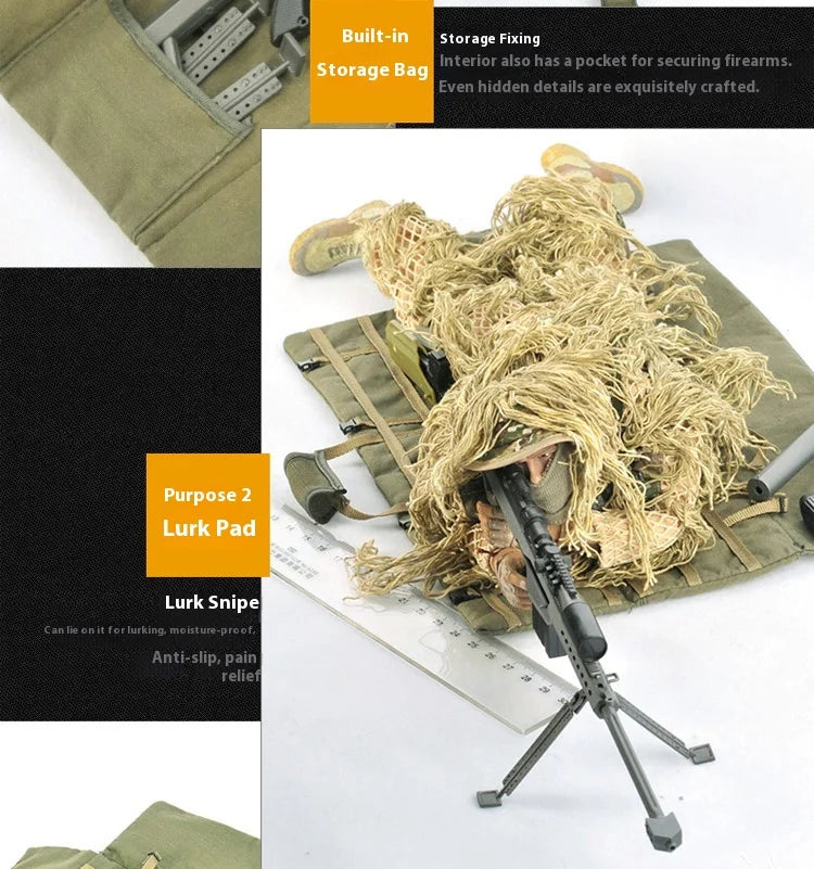 Jungle Sniper 1/6 Soldier Model - Joint Movable Special Forces Doll Handmade Military Action Figure Tactical Collectible Toy