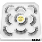 GROINNEYA 5/7 pairs Eyelashes 3D Natural False Lashes Fluffy Soft Cross Manga Lashes Wispy Natural Eyelash Extension Makeup