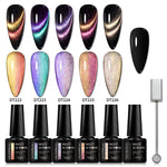 7pc Cat Magnetic Nail Gel Polish Set Long Lasting Glitter Nail Supplies Soak Off UV/LED Vernis Gel Kit for Manicure Design