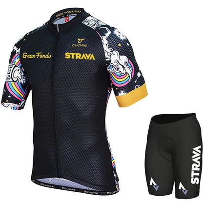 Ensemble de cyclisme d'été pour homme STRAVA Style