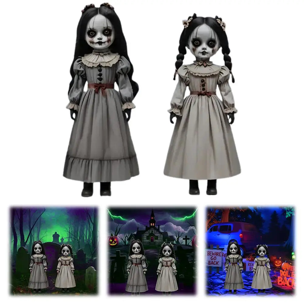 2pcs Halloween Ghost Doll Ground Insertion Decoration Horror Style Outdoor Courtyard Logo Decoration