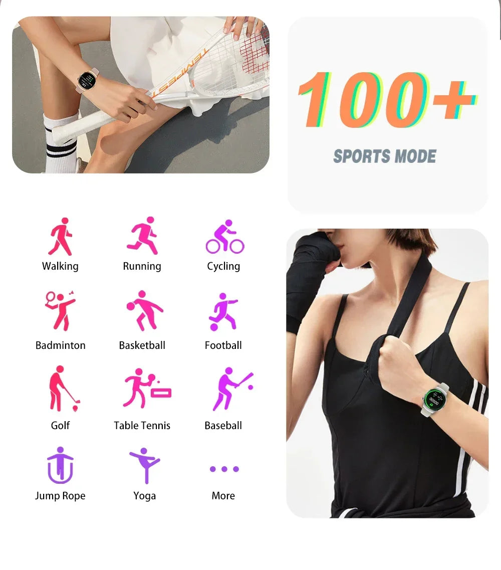 GUHUAVMI Smart Watch Women GPS Trajectory Heart Rate Blood Pressure NFC Bluetooth Call 1.27inch AMLOED Smartwatches Ladies