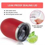 KUUJOJO 12 oz Wine Glass with Lid Stemless Wine Glass Double Walled Vacuum Travel Mug Stainless Steel Coffee Mug