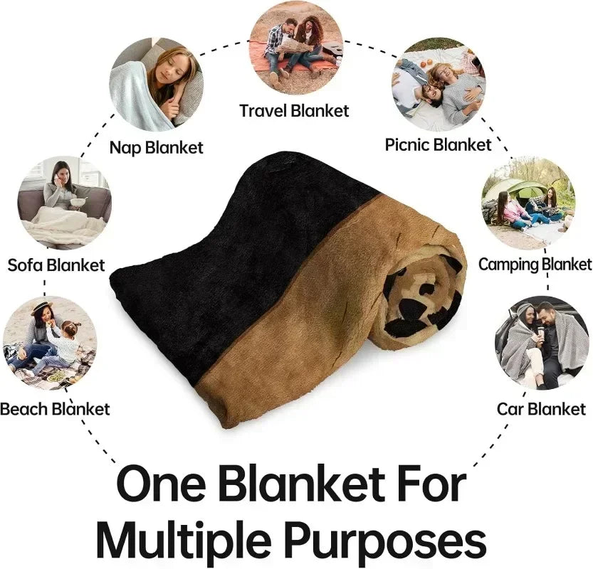 1PC Halloween Theme Throw Pumpkin Black cats Thin Blanket Gifts for family friends Couch Bed Car Home Camping all season use