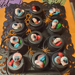 Halloween Witch Cauldron Decoration,Mini Black Plastic Witches Cauldron,Pumpkin Treat Bucket,Candy Basket,Trick Or Treat