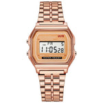 Luxury Rose Gold Women Watches Electronic Digital Display Retro Style Clock Men's Relogio Masculin Reloj Hombre homme