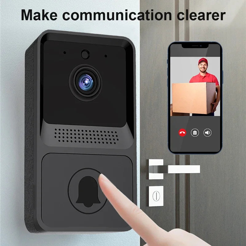 Outdoor WiFi Smart Home Camera Video Doorbell Security Door Bell Night Vision Video Intercom Wireless Button Household Doorbell
