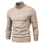 New Quality Winter Mens Sweaters Casual Turtleneck Thick Pullovers Solid Color Warm Slim Fit Turtleneck Sweaters Pullover Men