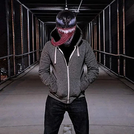 New Superhero Venom 3 Long Tongue Mask Cosplay Latex Masks Horror Party Helmet Props Supplies Novelty Masks Christmas Halloween