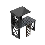 WW2 Military Army Soldiers World War 2 Military Base Observation Tower Model Assemble Building Blocks Bricks Children's DIY Toys