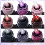 Mtssii 7ml Changing AurorasThermal Rubber Base Gel Nail Polish Nude Purple Glitter Sparking Long Lasting Manicure Art Varnish