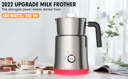 DEVISIB 4 in 1 Multi-function Milk Frother Electric Hot and Cold for Making Latte Cappuccino Coffee Chocolate Kitchen Appliances