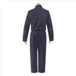 Michael Myers Costume Cosplay Horror Demon Killer Blue Working Clothes for Men Disguise Halloween Suit for Adults