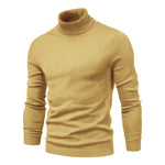 New Quality Winter Mens Sweaters Casual Turtleneck Thick Pullovers Solid Color Warm Slim Fit Turtleneck Sweaters Pullover Men