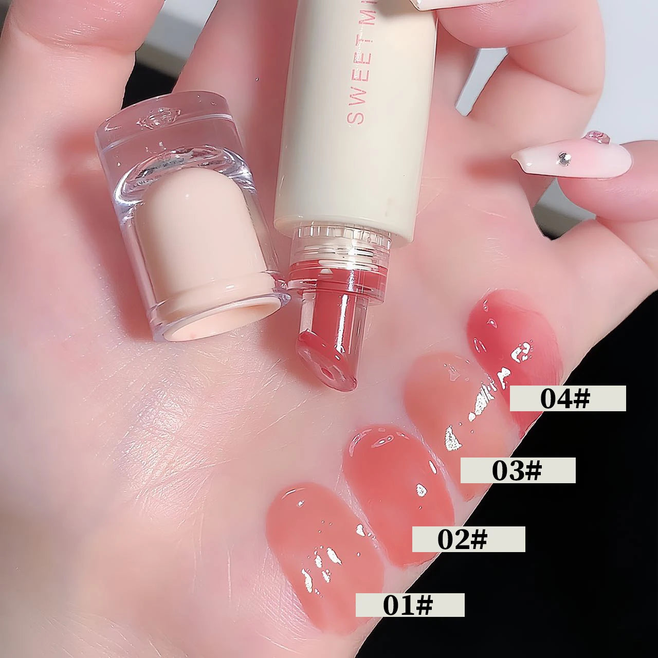 SWEET MINT Lip Jelly Lip Glaze Moisturizing Lip Brightening Mirror Lip Glaze