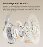 QCY H3 Pro ANC Wireless Headphone 50dB Noise Canceling Hi-Res Spatial Audio Earphone with LDAC Bluetooth 5.4 Over Ear Headset