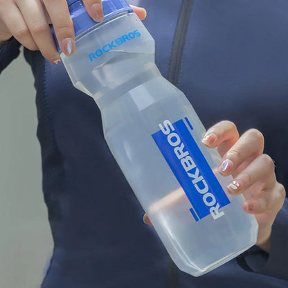 ROCKBROS Cycling Water Bottle+Water Bottle Holder 2-Piece Set -750ml Sports Water Bottle+Integrated Molded Water Bottle Holder