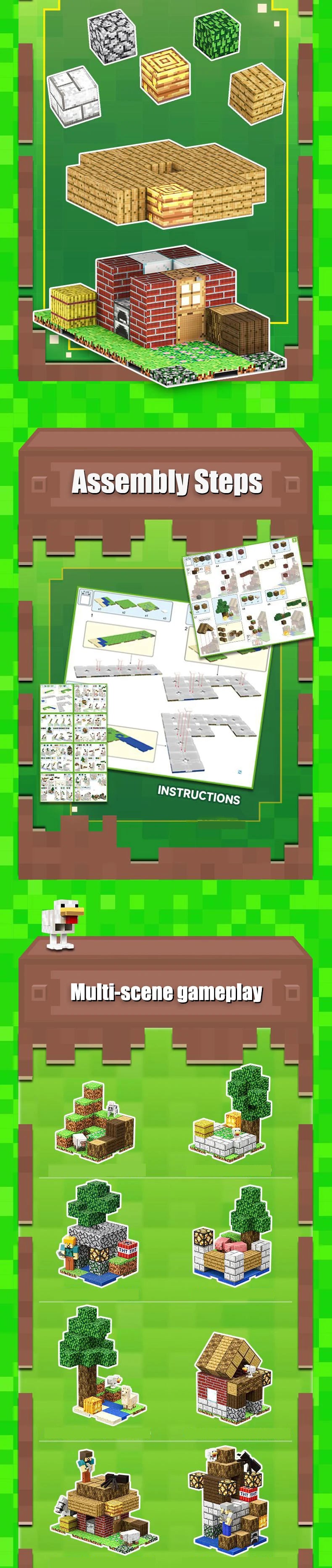 Magnetic Base Plate Variety Baseplates Match Mine World Magnetic Building Blocks Toys for Boys and Girls Children Gift