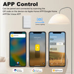 Manhot Matter WiFi Smart Wall Light Switch 1 2 3 4 Gangs with Neutral Wire Push  Physical Light Switches work with Homekit App