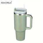 KEMORELA 30&40 oz Tumbler With Handle Lid Straw 887/1182ML Stainless Steel Water Bottle Vacuum Thermos Cup Travel Car Coffee Mug