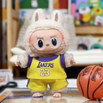 For 17cm Labubu Football Basketball Size 10 Clothing V1V2 Labubu Doll Size 7 Vinyl Pendant Doll Clothing DIY Sportswear Boy Toy