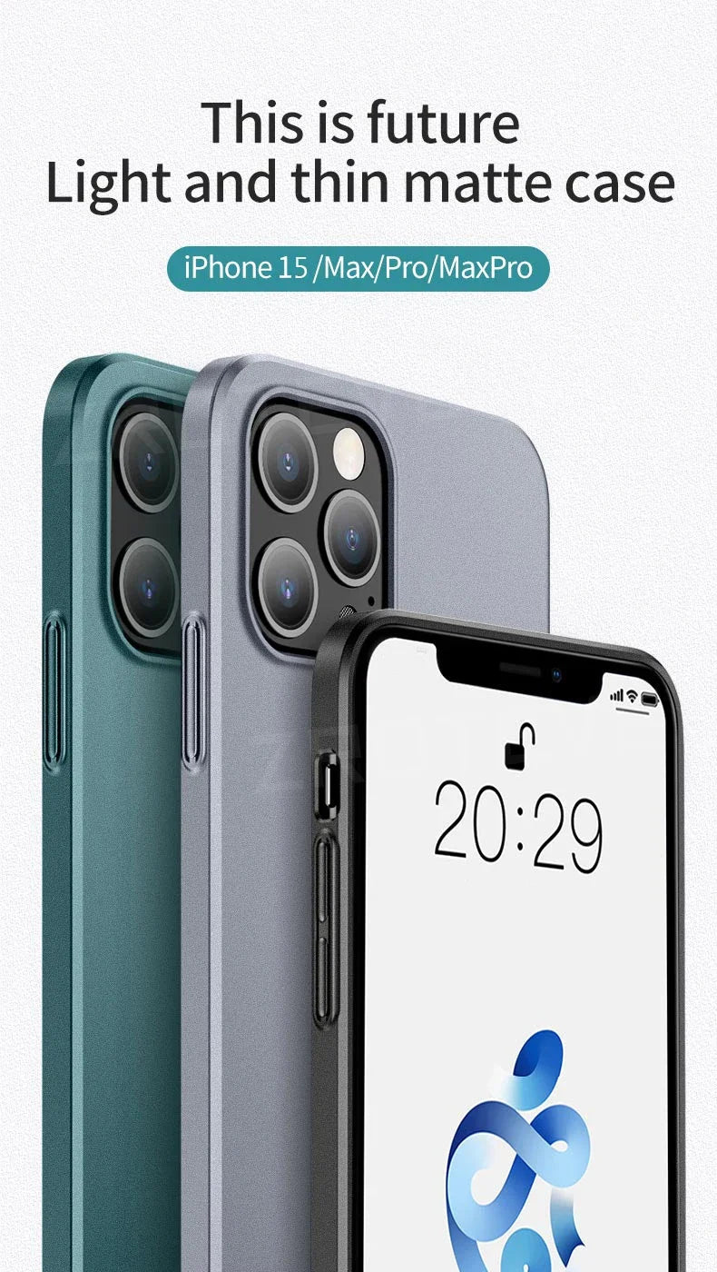 For iPhone17 Pro Max ZROTEVE Ultra Thin Matte Hard PC Cover For iPhone 17 16 e 16e 15 14 12 13 iPhone16 Plus iPhone13 Phone Case