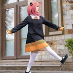 Halloween  X Familie Anya Vervalser Cosplay Kostuum Anime Cosplay   Volwassen Kleding Inclusief Sokken Duivel Hoorn Hoofddeksels