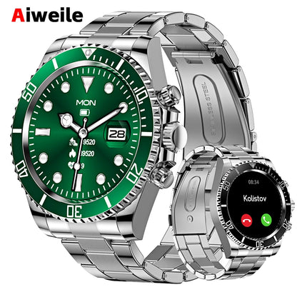 Smart Watch Man Aiweile AW12 High-End Luxury Smartwatch Fitness Tracker Sport Business Bluetooth Call for Xiomi IOS DIY Faces