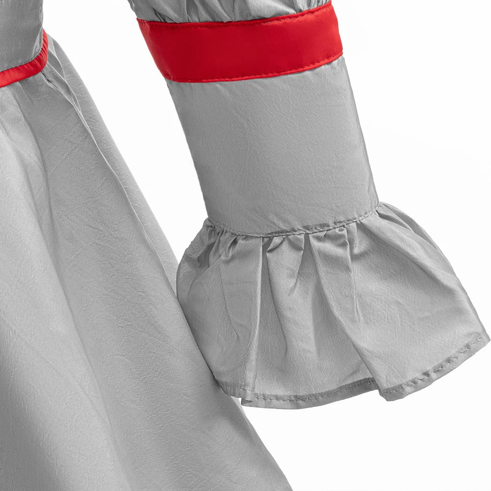 Kids Pennywise Clown Cosplay Costume Children Halloween Carnival Party Joker Vllain Vintage Clothing Top+Pants Outfits free ball